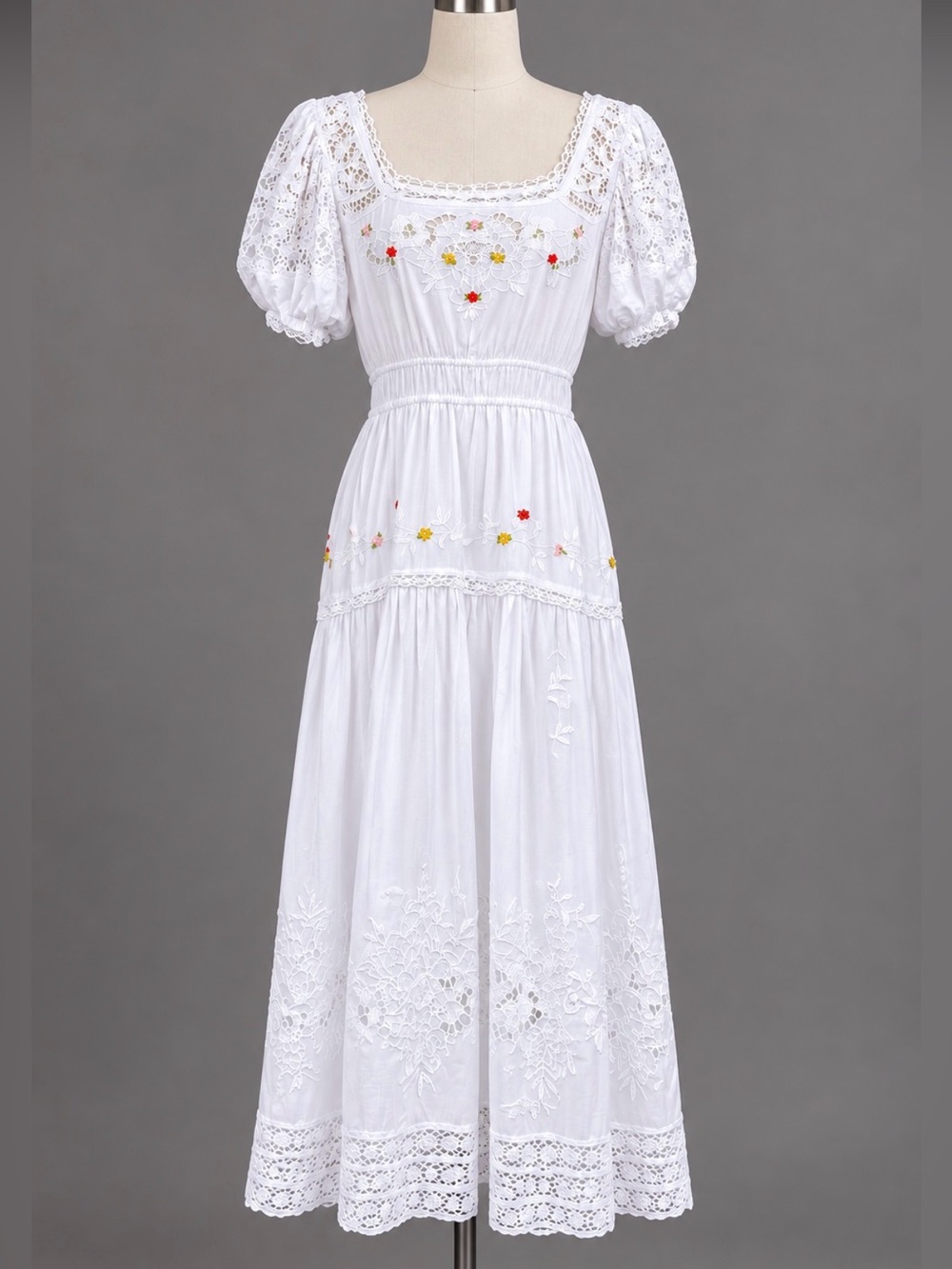 LoveShackFancy cotton dress with embroidery